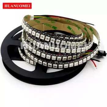 Светодиодная лента APA107, 2 м, 144 светодиодный Дов, s/M, RGB Пиксельная лента 5050 SMD, цифровые гибкие светильники для телевизора, 5 в постоянного тока, черная печатная плата, не Водонепроницаемая IP20