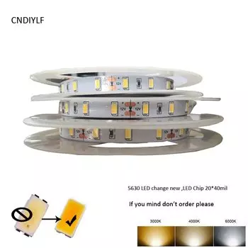 Светодиодная лента CNDIYLF 5630 белая 12В 0,5Вт 5м