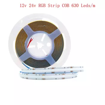 Светодиодная лента COB RGB для гостиной, 12 В постоянного тока, 24 В, 10 мм