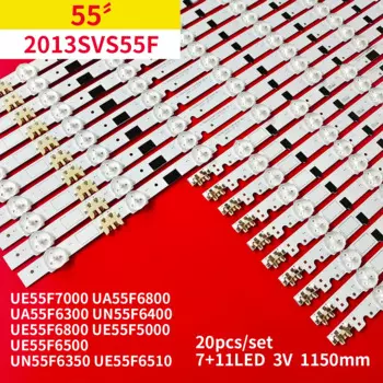 Светодиодная лента для подсветки, 18 ламп для Samsung 55 дюймов TV UN55F6350 UE55F6510 2013SVS55F UE55F7000 UA55F6800 UA55F6300 UN55F6400 UE55F6800 UE55F5000 UE55F6500 UN55F6350 UE55F6510