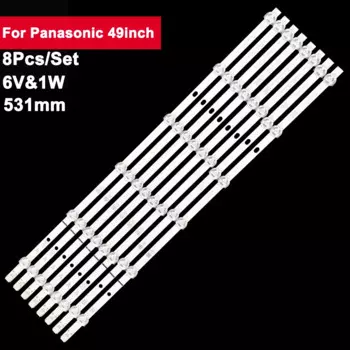 Светодиодная лента для подсветки телевизора Panasonic, 8 шт., диагональ экрана 49 дюймов, зеркальная фотовспышка 49V5863DG, зеркальная фотовспышка 49UD8400