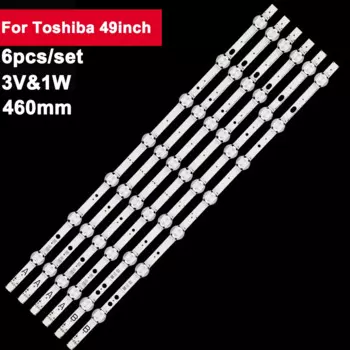 Светодиодная лента для подсветки телевизора Toshiba 49 дюймов VESTEL 49 UHD DRT VNB 6 шт./компл. запчасти для ремонта светодиодного телевизора 49U5766DB 49U6663DB 49U5863DB
