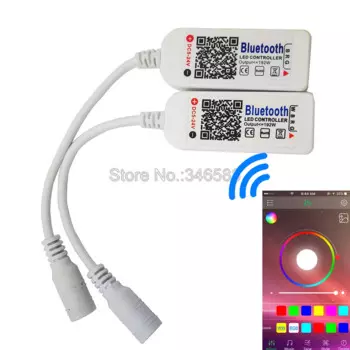 Светодиодная лента Happy светильник ing DC5V-24V, пульт ДУ для смартфона, Bluetooth V4.0, RGBW, управление через приложение iOs / Android