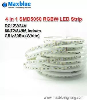 Светодиодная лента Superbright 4 в 1 SMD5050 RGBWW RGB + WW, катушка 5 м, 24 В, 60 светодиодов/м, водостойкая iP20, бесплатная доставка