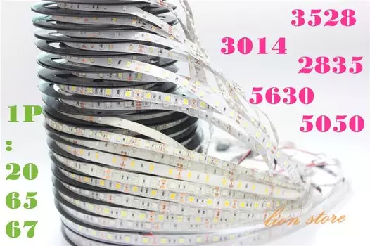 Светодиодная лента Taslauk 5050 5630 3528 2835 DC 12В 5м