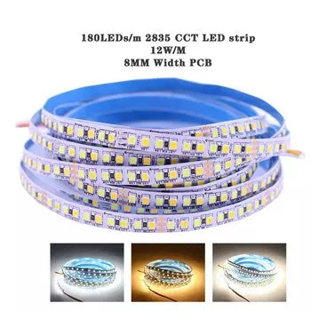 Светодиодная лента Taslauk CRI80+ 5м белая 12В/24В
