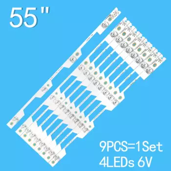 Светодиодная лента TCL 55 дюймов, 9 шт. = 1 комплект, для TCL 55UP130 55UP120 THOMSON YHE-4C-LB5504-YH02R 4C-LB5504-HR3