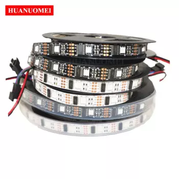 Светодиодная лента WS2801, 5 м, 32 светодиодный Ода, s/M, 5050 SMD, быстрая цифровая гибкая лента для телевизора, лампа 5 В, белая/черная печатная плата, IP20/IP65/IP67