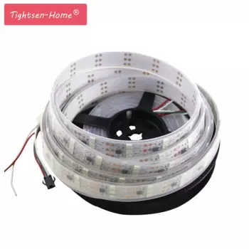 Светодиодная лента WS2811 RGB 5050 SMD, водонепроницаемая, 12 В постоянного тока, 450 светодиодов, 3*30 /90 пикс./м, белая печатная плата, светильник мируемая, гибкая, адресная, 5 м