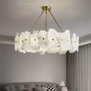 Artpad белая мраморная LED люстра