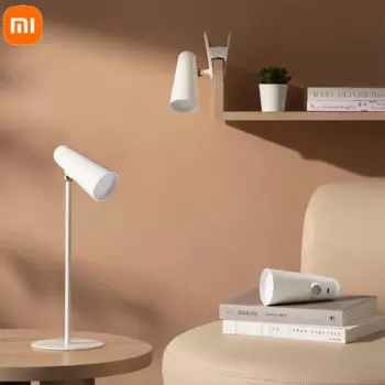 Светодиодная настольная лампа Xiaomi Mijia, Многофункциональный перезаряжаемый светильник 3 в 1 для чтения, прикроватный портативный ночник для кабинета и офиса