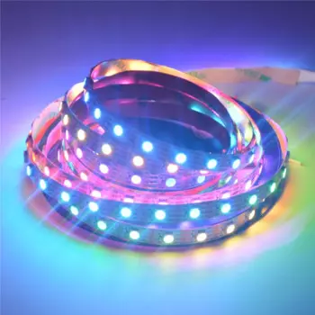Светодиодная Пиксельная лента SMD5050 RGB WS2813, 5 в постоянного тока, 60 светодисветодиодный, индивидуально Адресуемая светодиодная Пиксельная лента для украшения комнаты