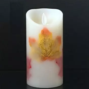 Светодиодные электронные подсвечники, кленовые подсвечники, электронные подсвечники, украшение для отеля на День Благодарения, Рождество