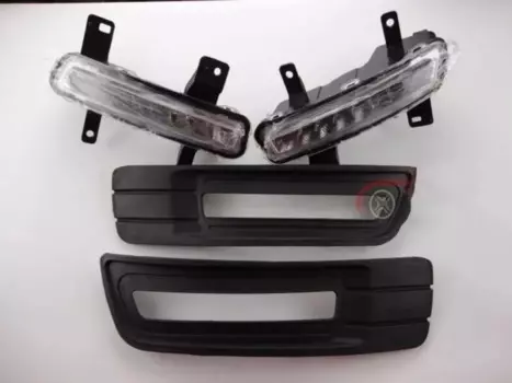 Светодиодные дневные ходовые огни Drl, противотуманные фары для Geely Emgrand 7 EC718 2010-2014, с противотуманной фарой, черная крышка
