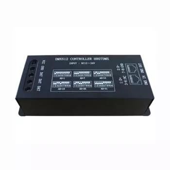 Светодиодный контроллер H807DMX, подключение к консоли DMX512, поддержка WS2812,WS2813,UCS1903,etc.13 DMX каналы управления макс. 1024 пикселей