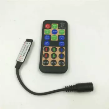 Светодиодный мини-контроллер RGB, 10 шт., 19 клавиш, 3 * 4A, функция «сделай сам», для 5050 3528, светодиодный светильник, с радиочастотным пультом дистанционного управления, диммер