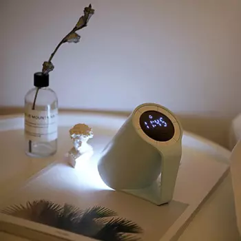 Светодиодный ночник с будильником и USB-зарядкой, приглушаемый цифровой светильник для записи звука, прикроватная Настольная лампа с функцией защиты глаз