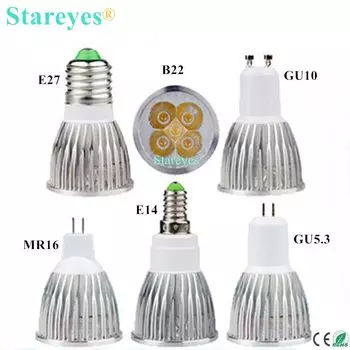Светодиодный прожектор Stareyes, GU10, E14, GU5.3, E27, B22, MR16