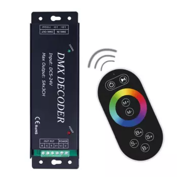 Светодиодный Rgb DMX контроллер декодера 12 В DMX512, Радиочастотный пульт дистанционного управления светодиодной лентой Rgb DMX, контрольная консоль Dmx100, бесплатная доставка