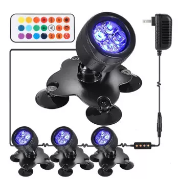 Светодиодный светильник для аквариума, амфибия RGB 12 В, подводный Точечный светильник для бассейна, фонтана, пруда, воды, сада, аквариума