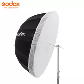 Светоотражающий Зонт Godox UB-85S 85 см, параболический Зонт 33,5 дюйма, серебристый/белый рассеиватель для студийной вспышки