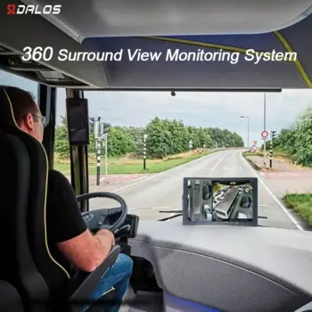 SZDALOS 3D HD 360 Система мониторинга объемного обзора для автобусов, автофургонов, автобусов, грузовиков с 4-канальным видеорегистратором HD 1080P
