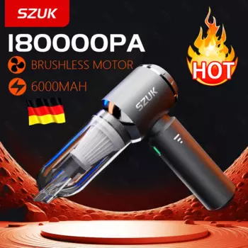Вертикальный/ручной пылесос SZUK, 100 Вт, беспроводной, влажная уборка, пылесборник