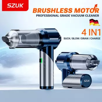 Вертикальный/ручной пылесос SZUK C013Max, 100 Вт, беспроводной, влажная уборка, пылесборник
