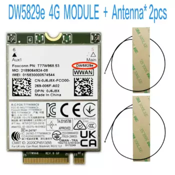 T77W968 DW5829e LTE Cat16 4G модуль WWAN Latitude 5420 5424 7424 USB 4G модуль 7400 2-в-1 7600 7310 7400 7410 7540 DW5829e SIM