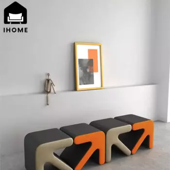 Табурет для смены двери IHOME, маленькая красная сетчатая подставка для домашней двери, детской комнаты, роскошная домашняя обувь для дивана