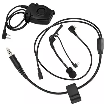 TAC-SK Y-Wire Кабельный адаптер для беспроводной тактической гарнитуры Comtac II III XPI IPSC версии с гарнитурой, микрофоном и Kenwood Ptt