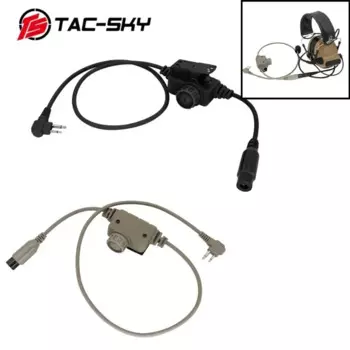 Тактический адаптер для гарнитуры TS TAC-SKY RAC PTT 2-контактный Motorola для гарнитуры COMTAC/SORDIN/Tci Liberator II/TEA Hi-Threat Tier