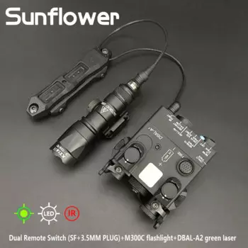 Тактический DBAL A2 Laser, зеленое, красное оружие с ИК-датчиком, фотовспышка M300C M600 с дистанционным управлением, двойным переключателем давления, набор страйкбола