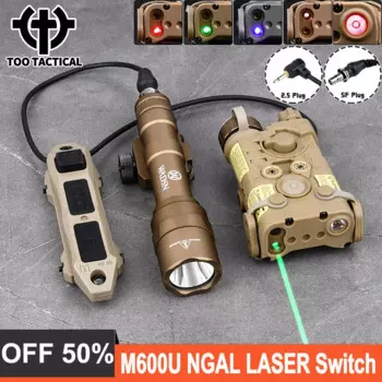 Тактический лазерный прицел NGAL Красный Зеленый Синий ИК M600U охотничий разведчик фотографический Набор двойной функциональный переключатель давления подходит для Mlok Keymod 20MMRail