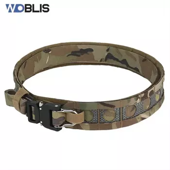 Тактический легкий боевой ремень Molle, быстросъемная металлическая пряжка, G-крючок, регулируемые многофункциональные охотничьи аксессуары