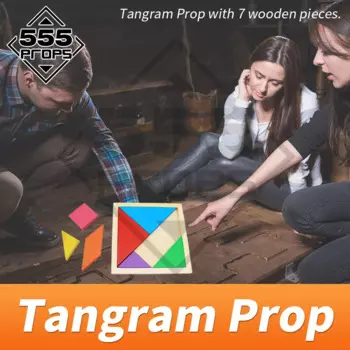 Tangram prop jagsaw пазл для игровой комнаты, вставьте семь штук в правильное положение, чтобы разблокировать 555 реквизит