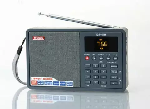 Tecsun ICR-110 ICR110 AM FM-радио портативный динамик диктофон WAV WMV Mp3 TF цифровой аудио плеер