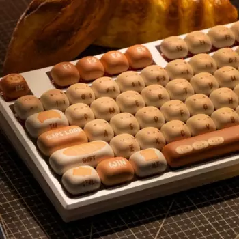 Тема Bun Paradise KeyCap 139 клавиш PBT Custom Cute Mushroom Keyboard Cap Круглая игровая клавиатура с профилем MOG для механической клавиатуры