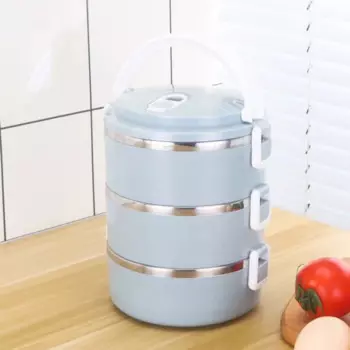 Термоланч-бокс 3 слоя Stainless steel + PP