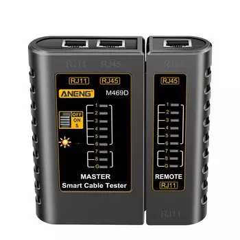Тестер кабеля Aideepen M469D RJ45/RJ11/RJ12 CAT5