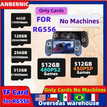 TF-карта для ANBERNIC RG556, предварительно загруженная игровая карта памяти, 61000 встроенных игр, портативная ретро-игра PSP DC SS PS1 NDS PS2
