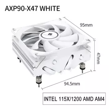 Thermalright AXP90 X47 AGHP heatpipe ITX CPU кулер вентилятор высокого 47 мм низкопрофильный A4 чехол для охлаждения процессора для intel 115x1200 AMD AM4