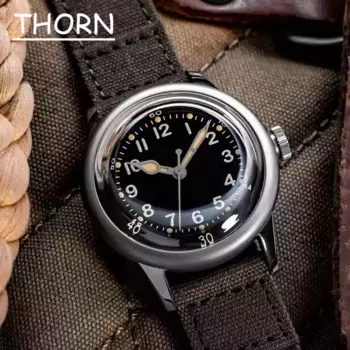 THORN A11 Ретро Военные Часы Титан NH35 Механизм Автоматическое Сапфировое Стекло 200M Водонепроницаемые 36 мм Мужские Наручные Часы Hod