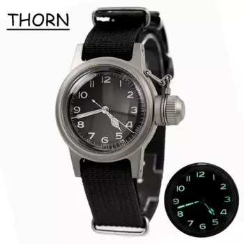 THORN SHY030 Мужские часы 200 м Водонепроницаемые светящиеся Flieger Aviator Frogman NH35 Автоматические механические наручные часы Reloj Hombre