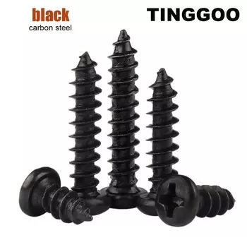 TINGGOO черные саморезы по дереву 50/200 шт.