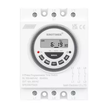 TM619-380V 3-фазная подсветка 7-дневное программируемое реле времени с таймером и пылезащитной крышкой Контроллер времени для водяного насоса