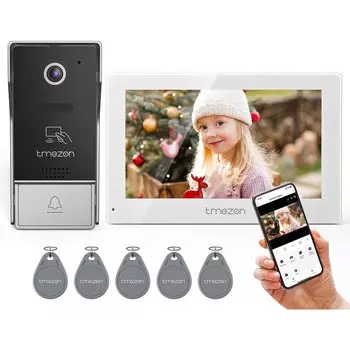 TMEZON 7-дюймовый проводной видеодомофон MZ-Y10+MZ-W11