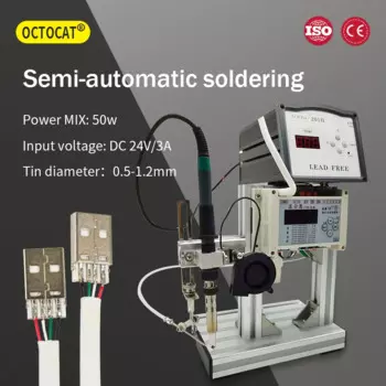 Точечный сварочный аппарат OCTOCAT, 50 Вт, 220*150*280 мм для пневматических линейных переключателей передачи данных, терминалов светодиодный ных ламп, сварочный аппарат