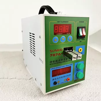 Точечный сварочный аппарат SUNKKO 787A +, 18650 литиевая батарея, тестовая зарядка, 2 в 1, двойной импульсный прецизионный сварочный аппарат, светодиодное освещение, 220 В