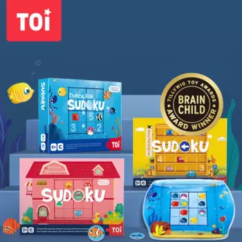 TOI Kids, мультяшная Магнитная логическая доска Sudoku, игра-головоломка, детская логическая игрушка для мышления, 3D головоломка, Tillywig Toy Awards, возраст 3 года +